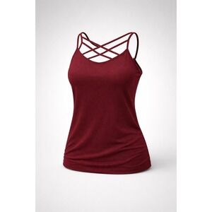 Zenana Outfitters Burgundy Lattice Strappy Seamless Camisole Top 2X 3X‎ NT-6660X